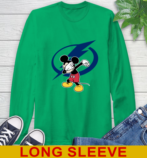 Tampa Bay Lightning NHL Hockey Dabbing Mickey Disney Sports Long Sleeve T-Shirt 7