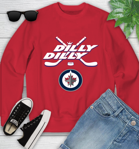 NHL Winnipeg Jets Dilly Dilly Hockey Sports Youth Sweatshirt 9