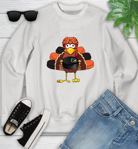 Philadelphia Flyers Turkey Thanksgiving Day Youth Sweatshirt