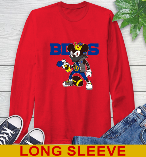 Buffalo Bills NFL Football Mickey Peace Sign Sports Long Sleeve T-Shirt 10