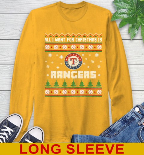 MLB All I Want For Christmas Is Texas Rangers Baseball Sports 56