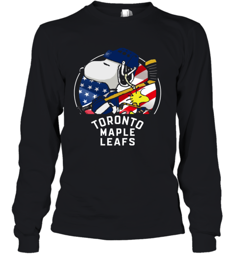 Toronto Mapples Leafs Ice Hockey Snoopy And Woodstock NHL Youth Long Sleeve