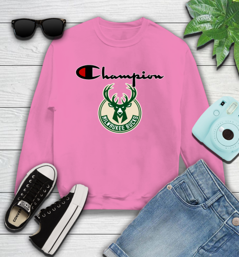 NBA Basketball Milwaukee Bucks Champion Shirt Youth Sweatshirt 3