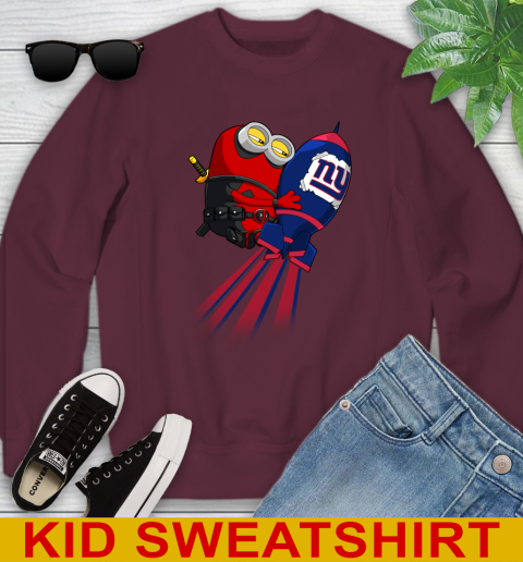 NFL Football New York Giants Deadpool Minion Marvel Shirt Youth Sweatshirt 4