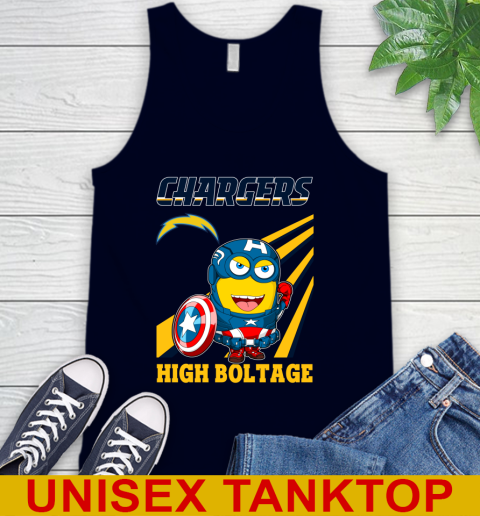 NFL Football Los Angeles Chargers Captain America Marvel Avengers Minion Shirt Tank Top 2