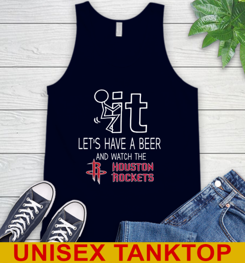 Houston Rockets Basketball NBA Let's Have A Beer And Watch Your Team Sports Tank Top 2
