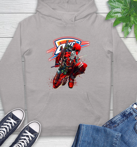 NBA Deadpool Marvel Comics Sports Basketball Oklahoma City Thunder Hoodie 12