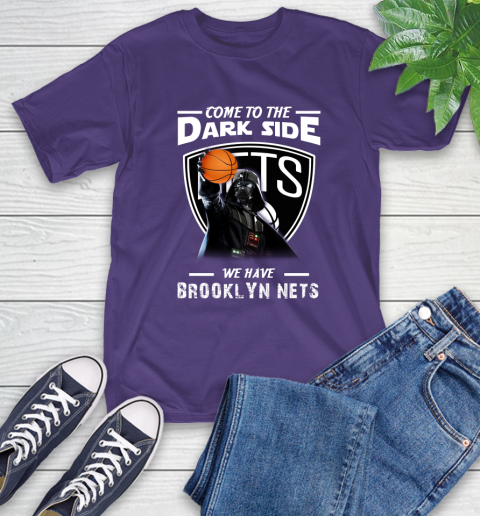 NBA Come To The Dark Side We Have Brooklyn Nets Star Wars Darth Vader Basketball T-Shirt 5