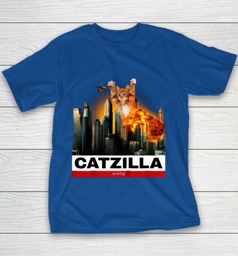 CATZILLA  Funny Kitty Tshirt for Cat lovers to Halloween Youth T-Shirt 6