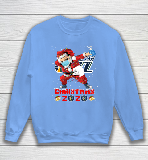 Utah Jazz Funny Santa Claus Dabbing Christmas 2020 NBA Sweatshirt 8