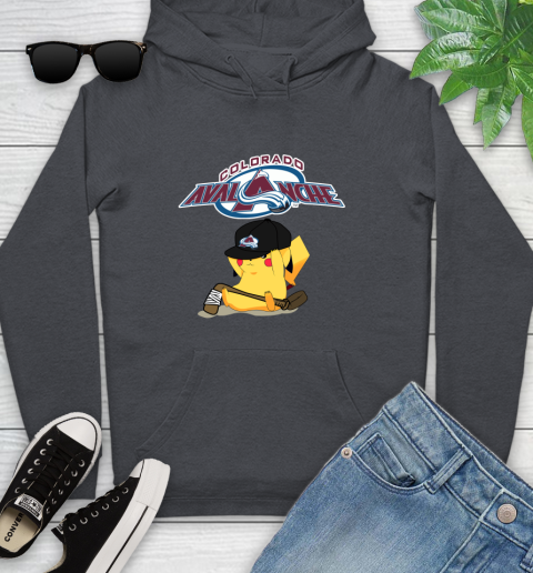 NHL Pikachu Hockey Sports Colorado Avalanche Youth Hoodie 8