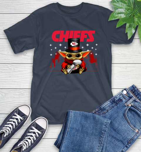 Super Bowl Baby Yoda Loves The Kansas City Chiefs Star Wars NFL Shirts 3