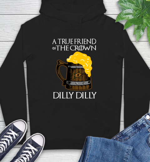 NFL Dallas Stars A True Friend Of The Crown Game Of Thrones Beer Dilly Dilly Hockey Shirt Hoodie