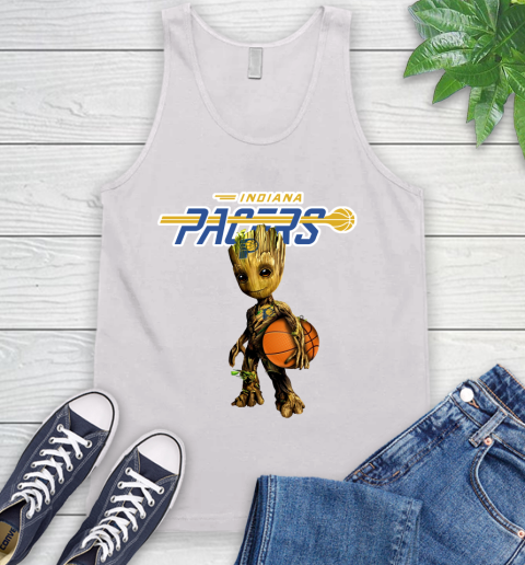 Indiana Pacers NBA Basketball Groot Marvel Guardians Of The Galaxy Tank Top