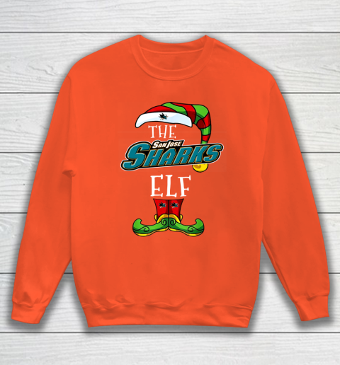 San Jose Sharks Christmas ELF Funny NHL Sweatshirt 3