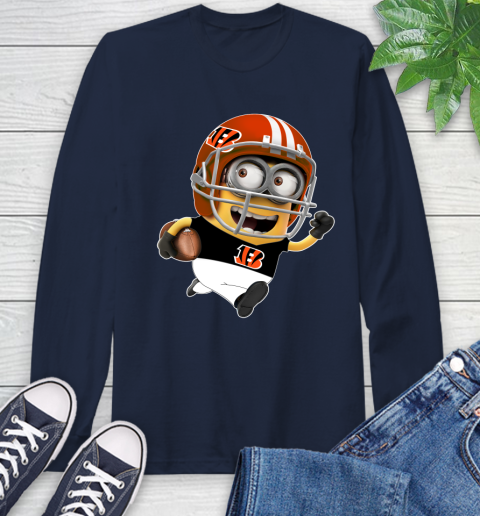 NFL Cincinnati Bengals Minions Disney Football Sports Long Sleeve T-Shirt 4