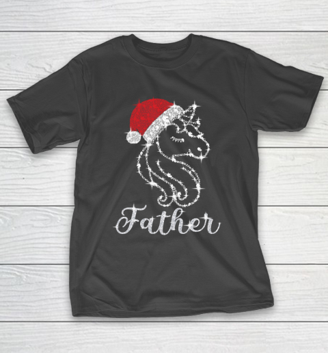 Father's Day Funny Gift Ideas Apparel  Cute Dabbing Unicorn Father Funny Christmas Gift T Shirt T-Shirt