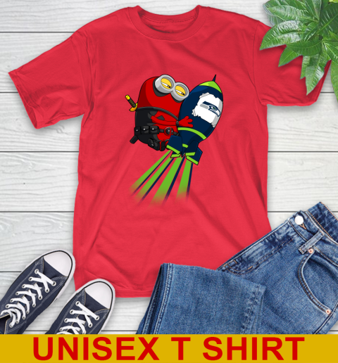 NFL Football Seattle Seahawks Deadpool Minion Marvel Shirt T-Shirt 12