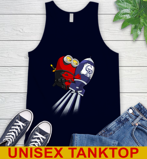 MLB Baseball Colorado Rockies Deadpool Minion Marvel Shirt Tank Top 2