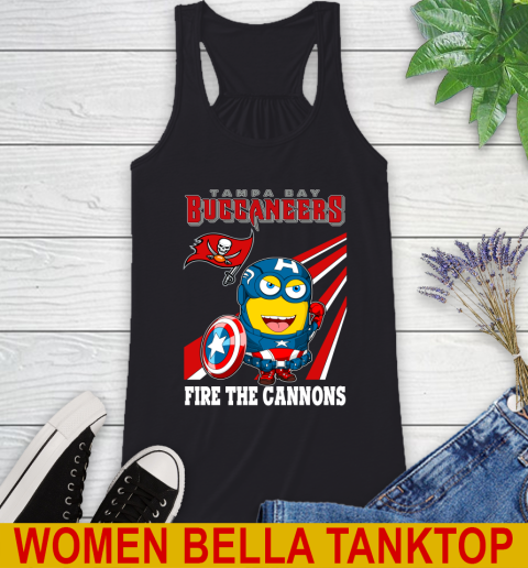 NFL Football Tampa Bay Buccaneers Captain America Marvel Avengers Minion Shirt Racerback Tank