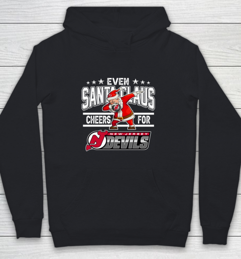 New Jersey Devils Even Santa Claus Cheers For Christmas NHL Youth Hoodie