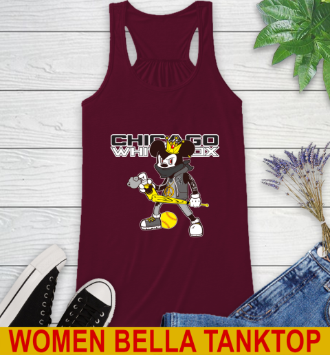 Chicago White Sox MLB Baseball Mickey Peace Sign Sports Racerback Tank 3