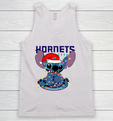 Charlotte Hornets NBA noel stitch Basketball Christmas Tank Top