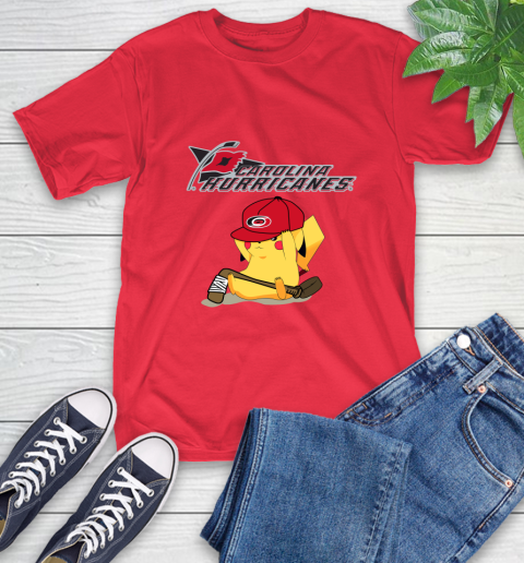 NHL Pikachu Hockey Sports Carolina Hurricanes T-Shirt 10