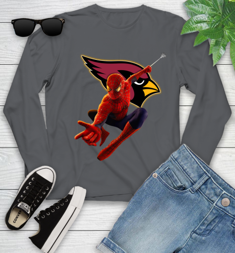 NFL Spider Man Avengers Endgame Football Arizona Cardinals Youth Long Sleeve 8