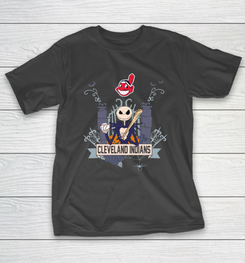 MLB Cleveland Indians Baseball Jack Skellington Halloween T-Shirt