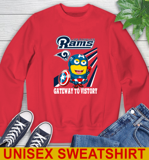 NFL Football Los Angeles Rams Captain America Marvel Avengers Minion Shirt Sweatshirt 12