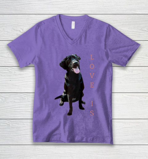 Dog Mom Shirt Labrador Retriever Shirt Women Men Kids Black Lab Dog Mom V-Neck T-Shirt 8