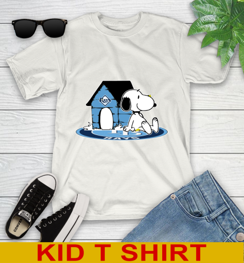 MLB Baseball Tampa Bay Rays Snoopy The Peanuts Movie Shirt Youth T-Shirt