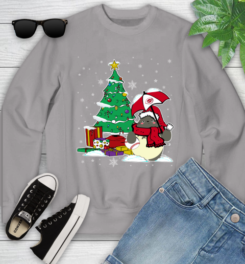 Cincinnati Reds MLB Baseball Cute Tonari No Totoro Christmas Sports (1) Youth Sweatshirt 3