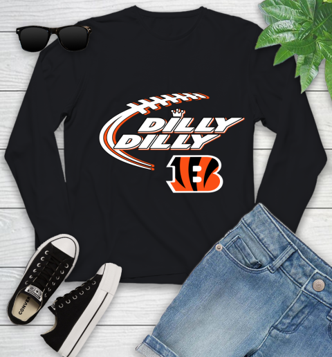 NFL Cincinnati Bengals Dilly Dilly Football Sports Youth Long Sleeve 2
