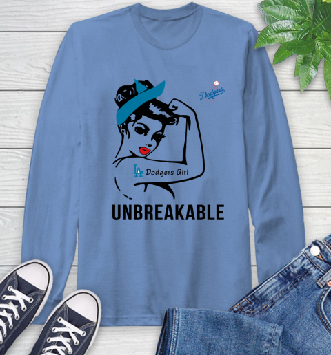 MLB Los Angeles Dodgers Girl Unbreakable Baseball Sports Long Sleeve T-Shirt 10
