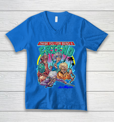 Golden Girls Tshirt Thank You For Being A Friend Ninja Turtles V-Neck T-Shirt 5