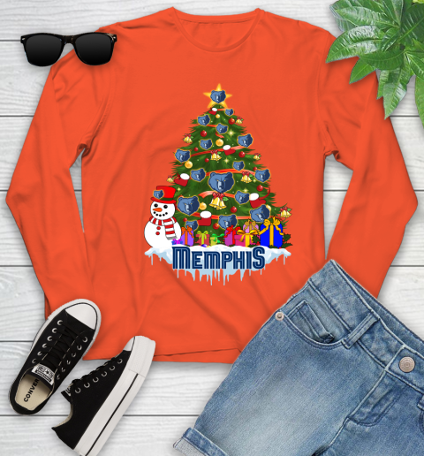 Memphis Grizzlies Merry Christmas NBA Basketball Sports Youth Long Sleeve 4