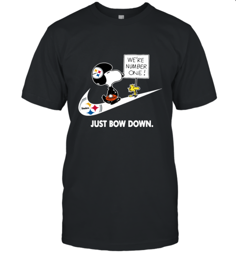 Pittsburgh Steelers Are Number One – Just Bow Down Snoopy Unisex Jersey Tee