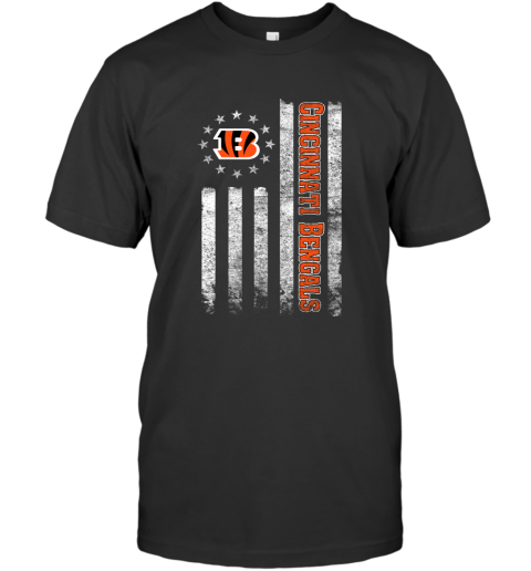 NFL American Flag Football Sports Cincinnati Bengals T-Shirt