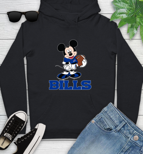 NFL Football Buffalo Bills Cheerful Mickey Mouse Shirt Youth Hoodie