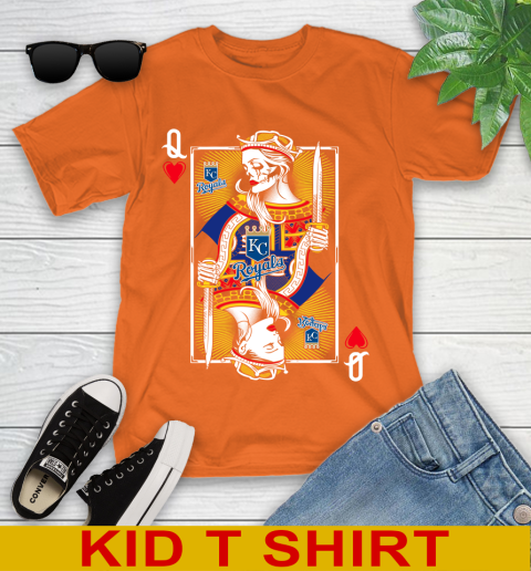 MLB Baseball Kansas City Royals The Queen Of Hearts Card Shirt Youth T-Shirt 8