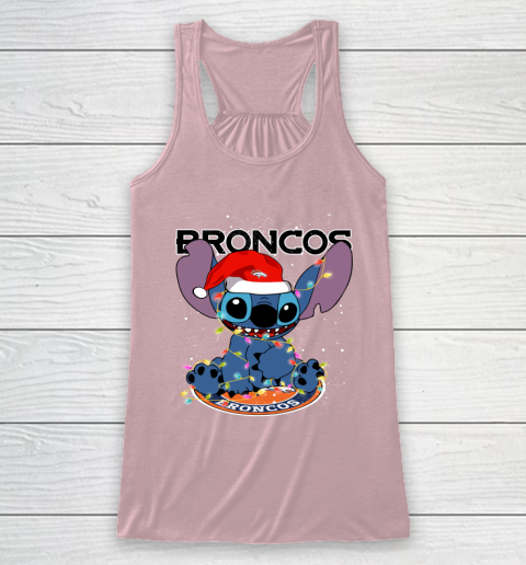 Denver Broncos NFL Football noel stitch Christmas Racerback Tank 5