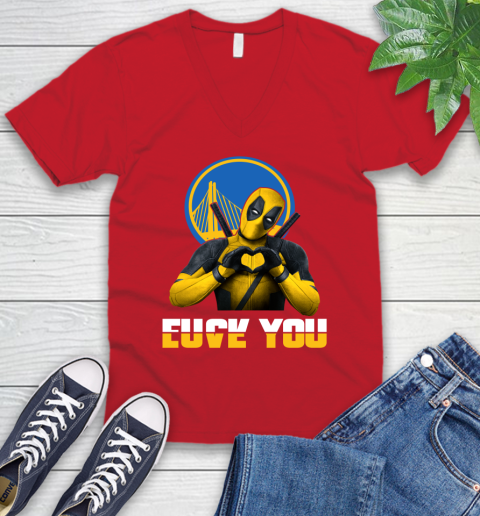 NBA Golden State Warriors Deadpool Love You Fuck You Basketball Sports V-Neck T-Shirt 7 NBA Golden State Warriors Deadpool Love You Fuck You Basketball Sports V-Neck T-Shirt - Image 7