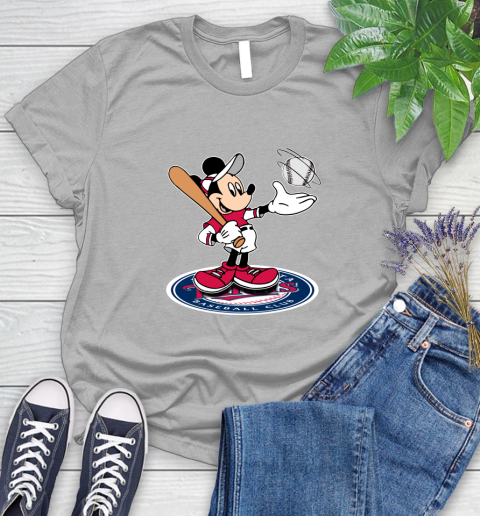 MLB Baseball Minnesota Twins Cheerful Mickey Disney Shirt Women's T-Shirt 5