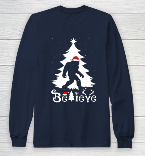 Bigfoot Christmas Gifts For Men Boys Girls Funny Christmas Long Sleeve T-Shirt 2
