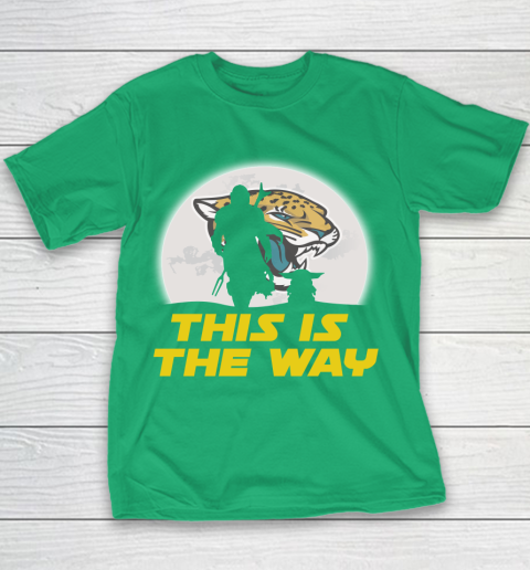 Jacksonville Jaguars NFL Football Star Wars Yoda And Mandalorian This Is The Way Youth T-Shirt 3