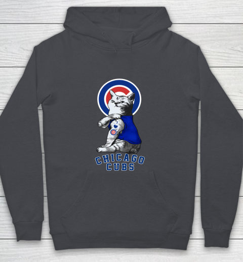 MLB Baseball My Cat Loves Chicago Cubs Youth Hoodie 5