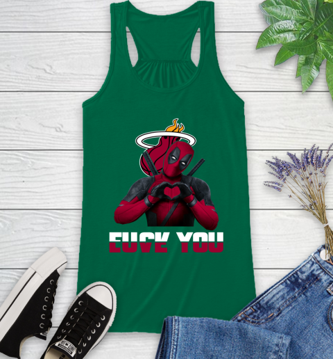 NBA Miami Heat Deadpool Love You Fuck You Basketball Sports Racerback Tank 6