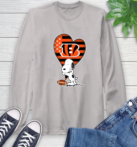 Cincinnati Bengals NFL Football The Peanuts Movie Adorable Snoopy Long Sleeve T-Shirt 12